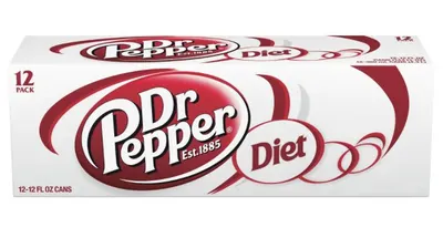 Dr Pepper Zero Sugar Diet Soda Cans 12 pk