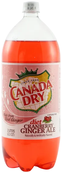 Caffeine Free Cranberry Ginger Ale Soda Bottle