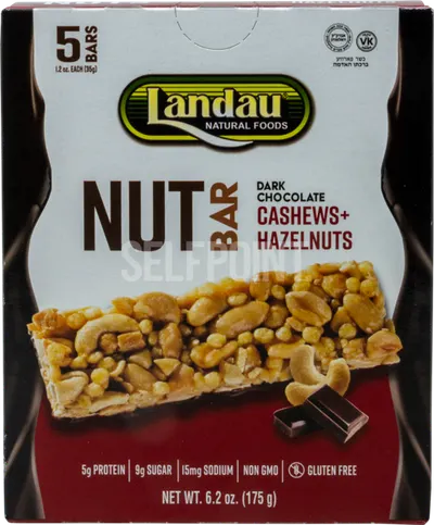 Nut Bars Dark Chocolate Cashew + Hazlenuts 5 ct