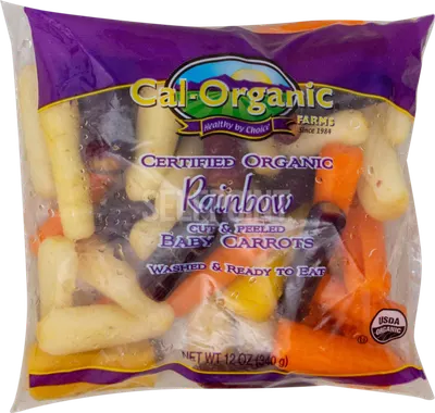 Organic Rainbow Baby Carrots