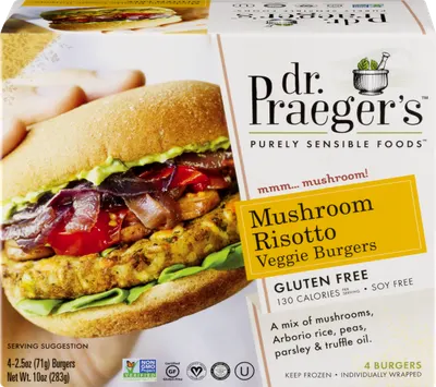 Gluten and Soy Free Mushroom Risotto Veggie Burgers