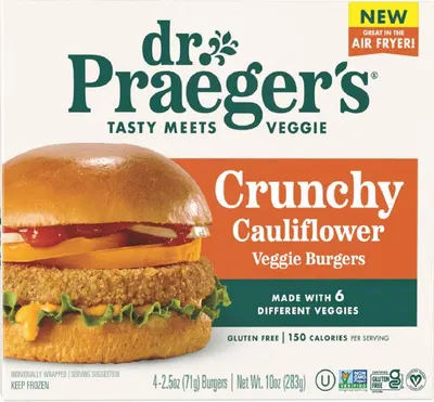 Crunchy Cauliflower Veggie Burgers 4 ct