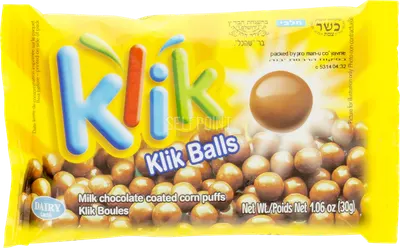 Klik Balls Milk Chocolate Coated Corn Puffs Bar