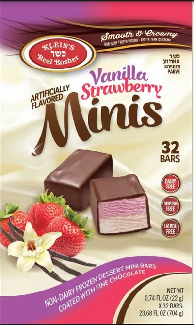 Vanilla Strawberry Mini Bars 32 ct