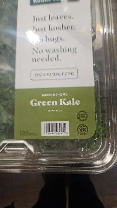 Washed & Checked Green Kale