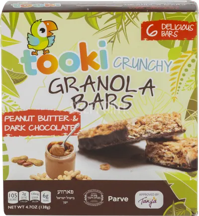 Crunchy Peanut Butter & Dark Chocolate Granola Bars 6 ct