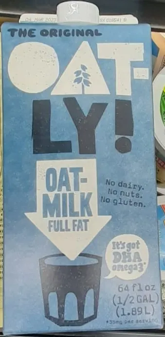 Gluten Free Full Fat Oat Milk