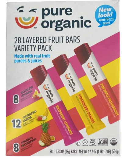 Layered Variety Pack Fruit Bars 28 ct
