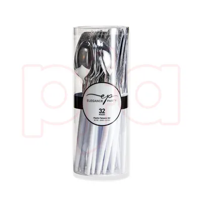 Cutlery Combo White/Silver