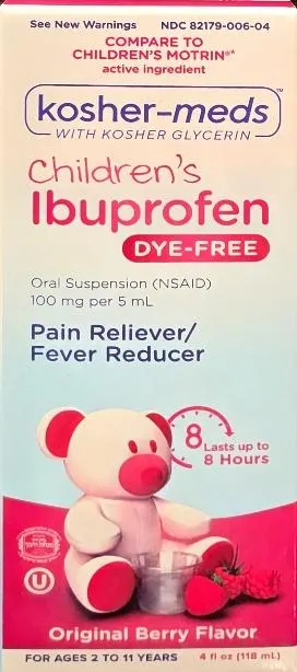Children's Ibuprofen Medicine for Ages 2 to 11 years