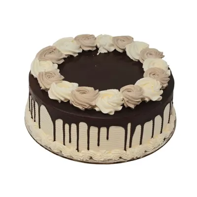 10 Inch Cake Round Black & White Shadow