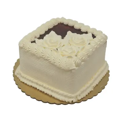 8 Inch Cake Square Strawberry Short