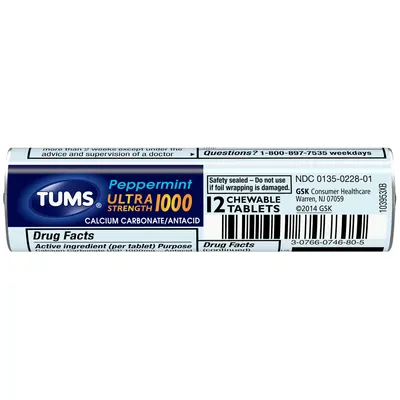 Ultra Strength Peppermint Antacid Chewable Tablets