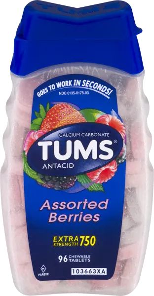 Assorted Berries Antacid Chewable Tablets 96 ct