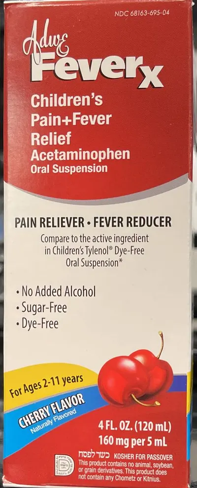 Liquid Fruit Flavored Children Pain Relief