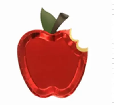 Paper Plate 9" Red Apple