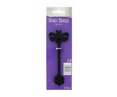 Cazenove Black Lucite Honey Dipper 4Pk