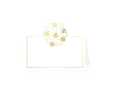 Cazenove New Year Place Cards Bee & Honeycomb