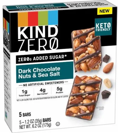 Kind Bar Zero 5Pk Dark Choc Nuts & Sea Salt