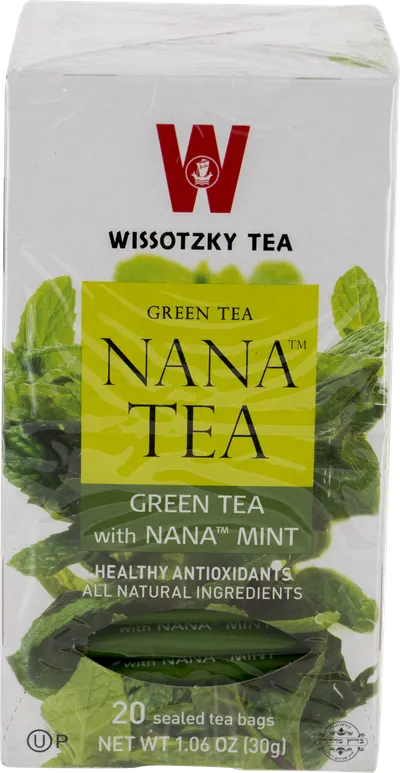 Green Tea With Spearmint Leaves