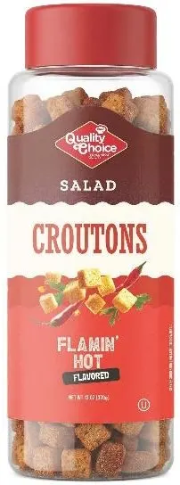 Flamin' Hot Flavored Salad Croutons