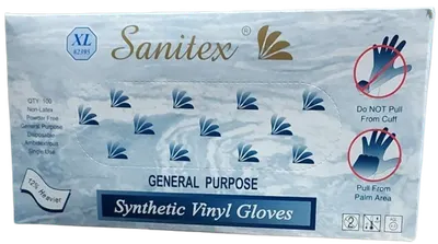 Vinyl Gloves Ex-Large Powder Free 100