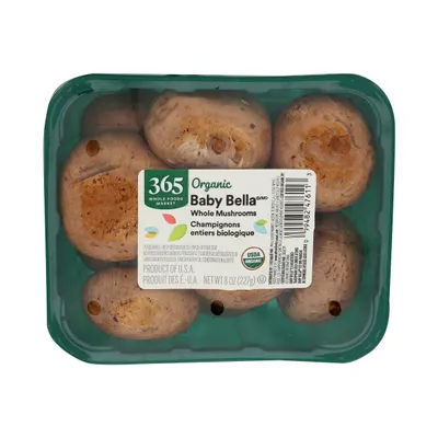 Organic Whole Baby Bella Mushrooms