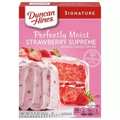 Perfectly Moist Strawberry Supreme Cake Mix