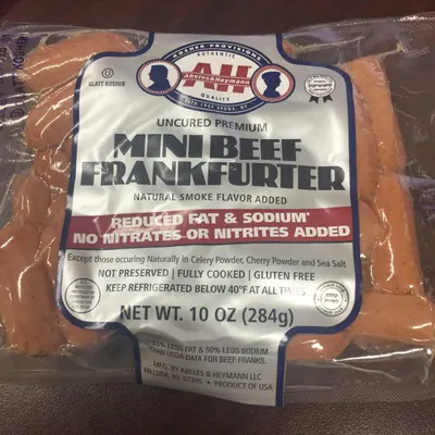 Uncured Reduced Fat & Sodium Mini Beef Hot Dogs
