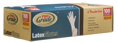 Latex Medium Gloves Powder Free