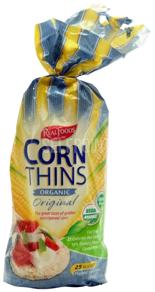 Original Corn Thins Organic Popped Corn Cakes