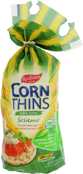 Organic Corn Thins Sesame 25 ct