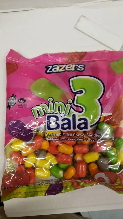 Mini 3 Bala Coated & Filled Chewy Candies Assorted