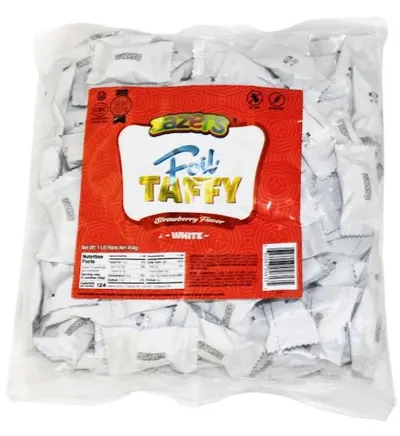 Zazers White Foil Strawbery Taffy