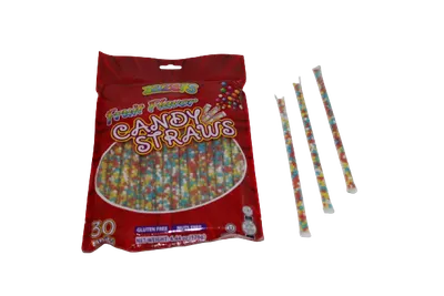 Fruit Flavor Candy Straws 30 ct