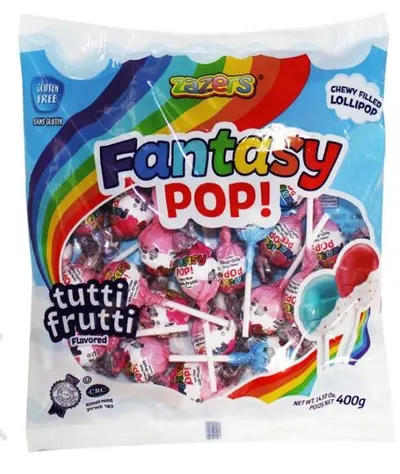 Tutti Frutti Flavored Chewy Lollipop
