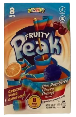 Blue Raspberry Cherry & Orange Fruity Peak 8 ct