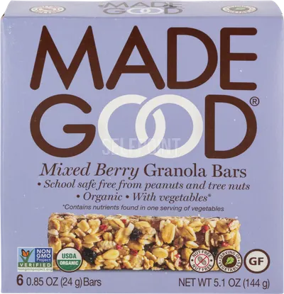 Mixed Berry Granola Bars Gluten Free 6 ct