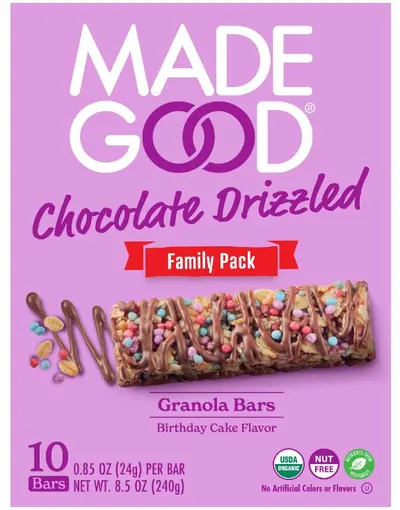 Drizzled Birthday Cake Granola Bars 10 ct