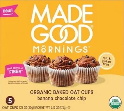 Organic Banana Chocolate Chip Baked Oat Cups 5 ct