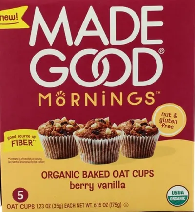 Organic Berry Vanilla Oat Muffin Cups 5 pk