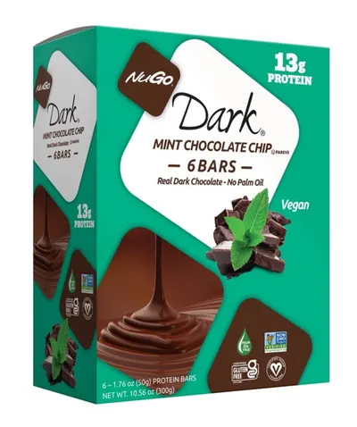 Vegan Mint Chocolate Chip Protein Bars 6 ct