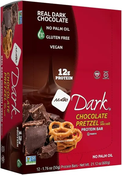 Dark Chocolate Pretzel Bars with Sea Salt 6 ct