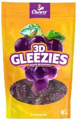 3D Gleezies Grape Flavored Gummies 30 ct