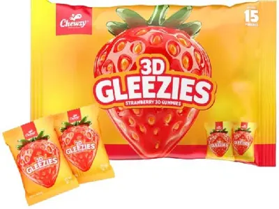 3D Gleezies Strawberry Flavored Gummies 15 ct