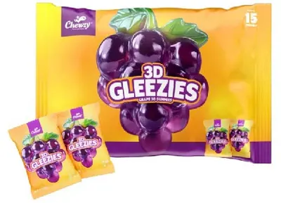 3D Gleezies Grape Gummies Pouches 15 ct