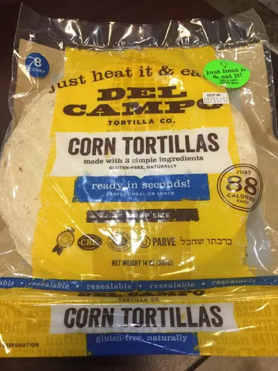 "8"""" Wrap Size Corn Tortillas 8 ct"