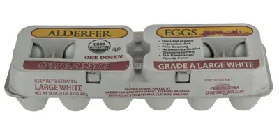 Organic Large White Eggs 12 ct