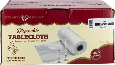 "70"""" x 144"""" Disposable Tablecloth"