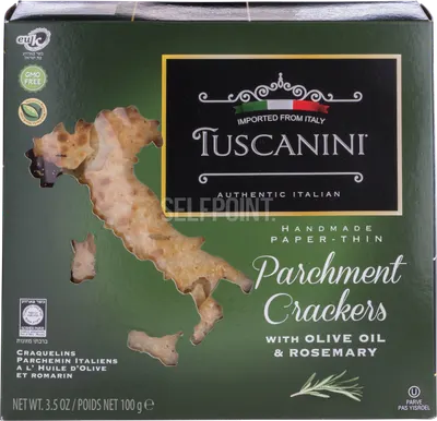 Olive Oil & Rosemary Parchment Crackers